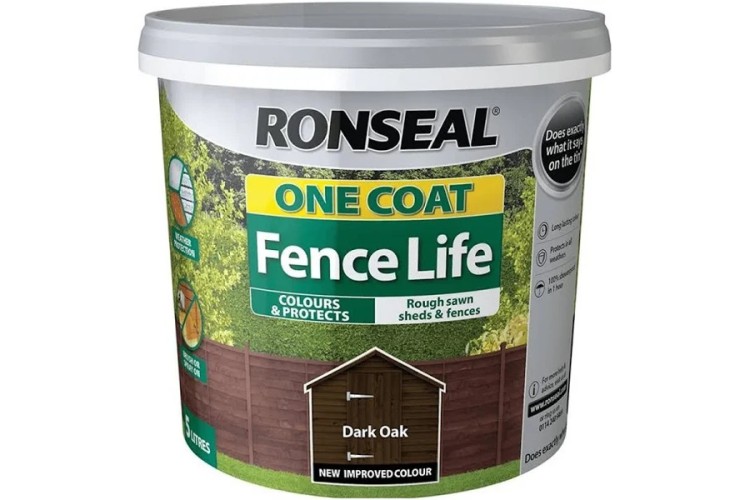 Ronseal One Coat Fence Life Dark Oak 5L