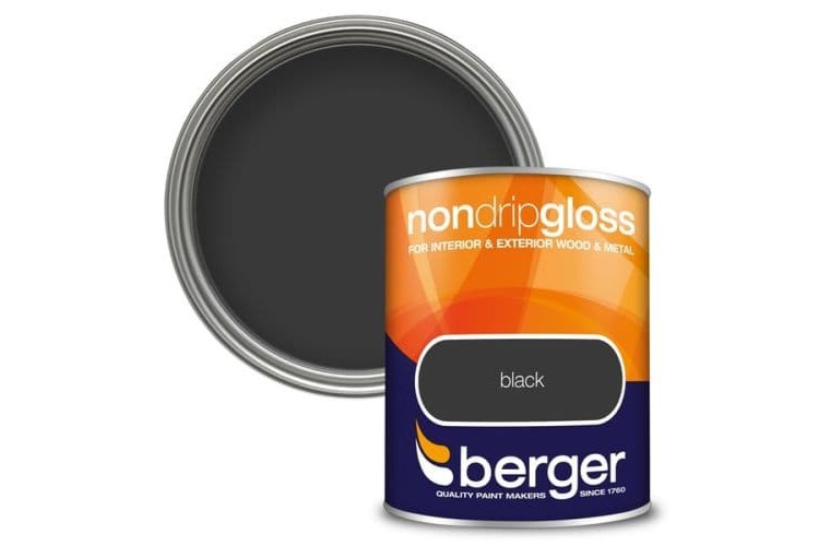 Berger Non Drip Gloss Black 750ml