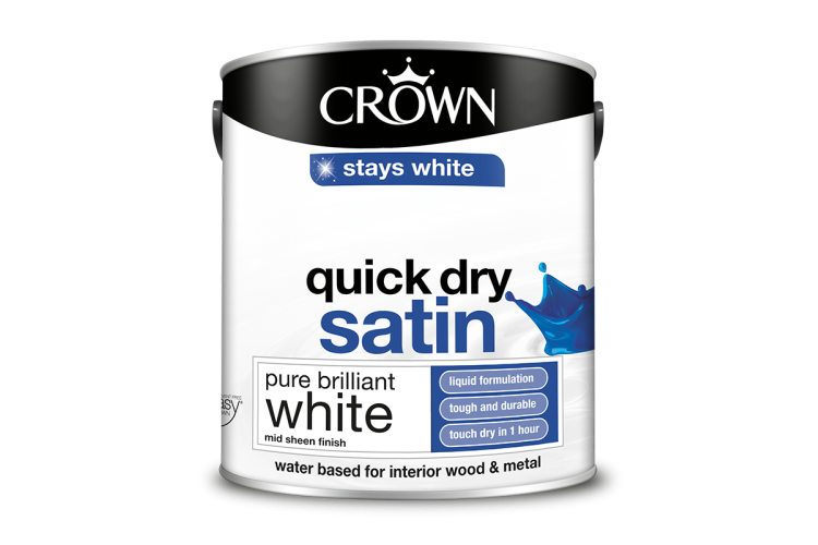 Crown Retail Quick Dry Satin Brilliant White 750ml