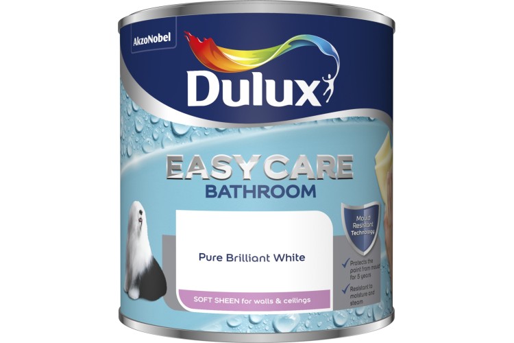 Dulux Easycare Bath Soft Sheen PBW Pure Brilliant White 1L