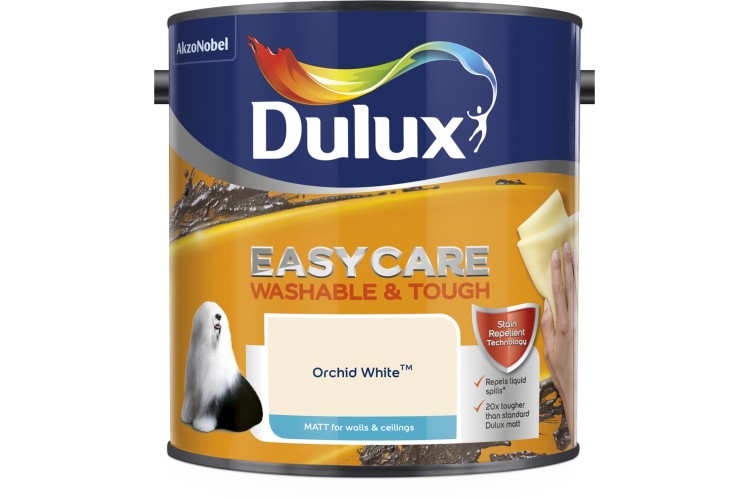 Dulux Easycare Washable & Tough Matt Orchid White 2.5L