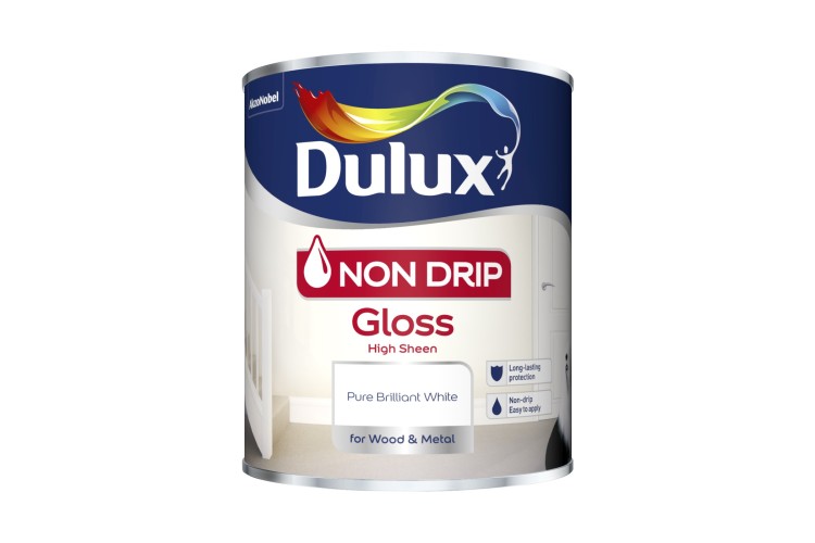 Dulux Non Drip Gloss PBW Pure Brilliant White 750ml