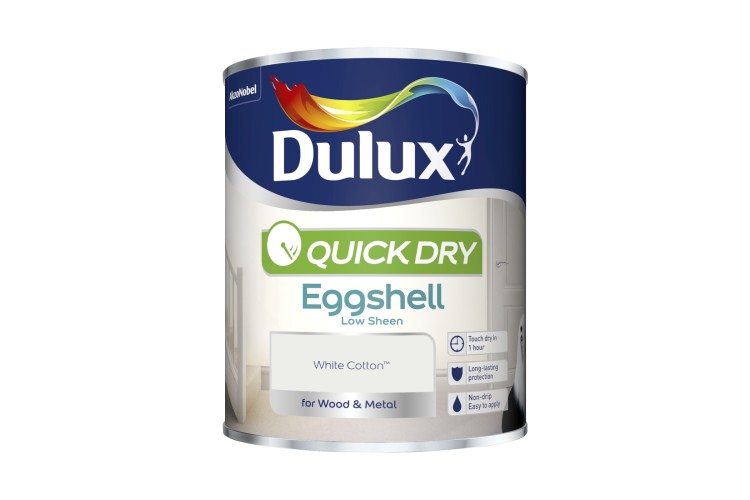 Dulux Quick Drying Eggshell White Cotton 750ml