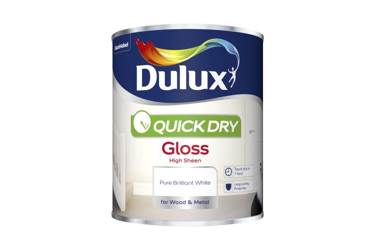 Dulux Quick Drying Gloss PBW Pure Brilliant White 750ml