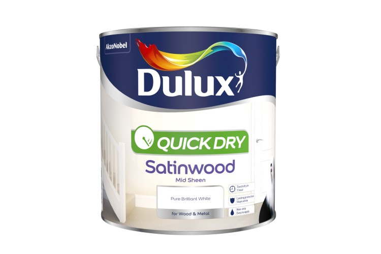 Dulux Quick Drying Satinwood PBW Pure Brilliant White 2.5L