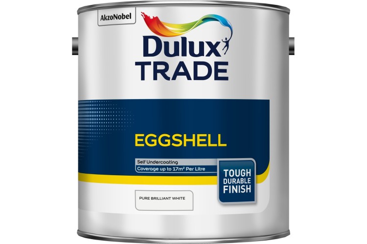 Dulux Trade Eggshell Pure Brilliant White 2.5L
