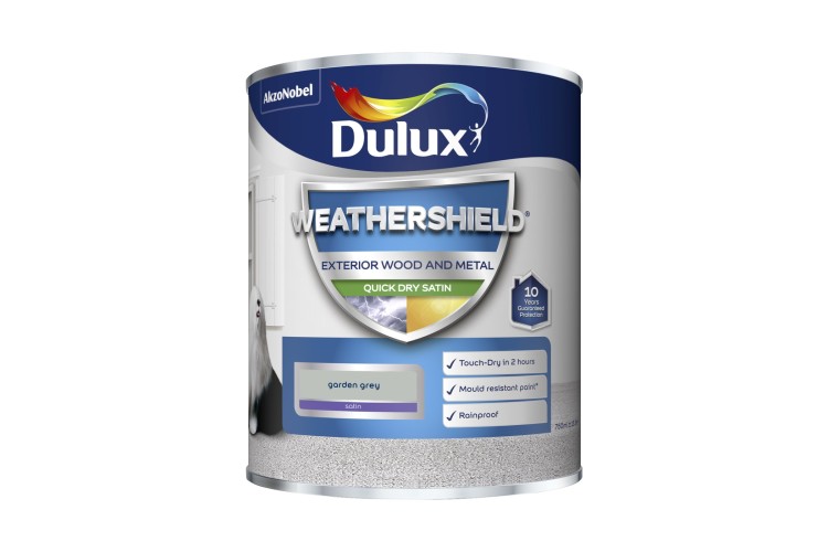 Dulux Weathershield Quick Drying Satin Garden Grey 750ml