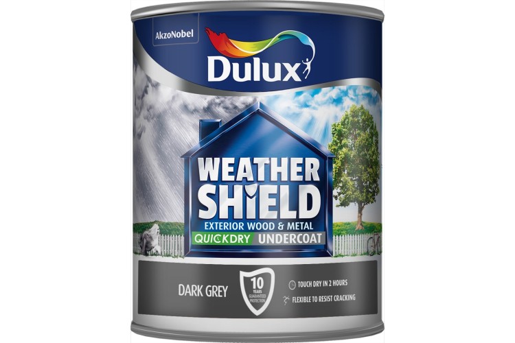 Dulux Weathershield Quick Drying Undercoat Dark Grey 750ml