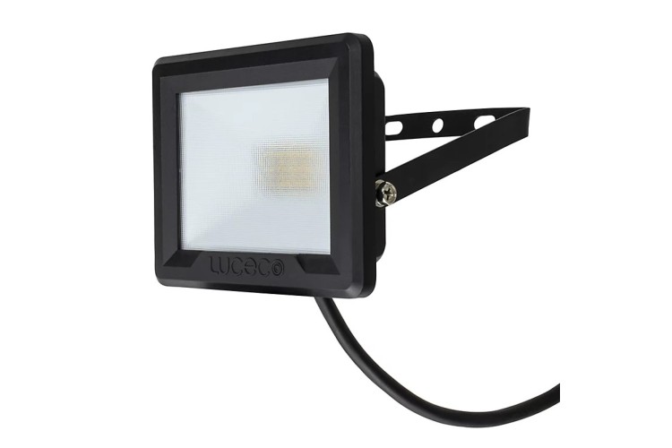 ECO FLOODLIGHT IP65 BLACK 800LM 10W 4000K - 300mm cable