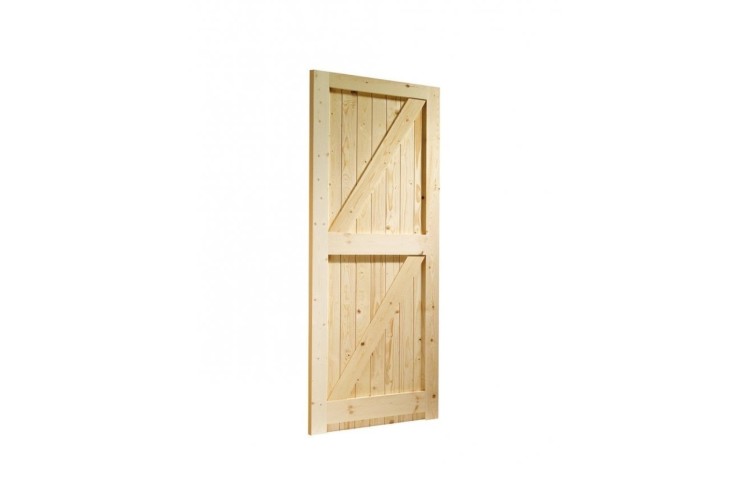 External Pine Framed Ledged & Brace Door