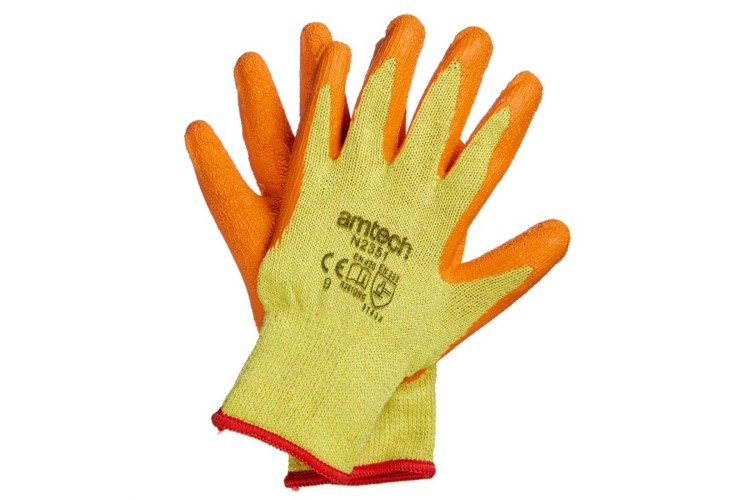 Latex Palm Coated Gloves Large (Size: 9)