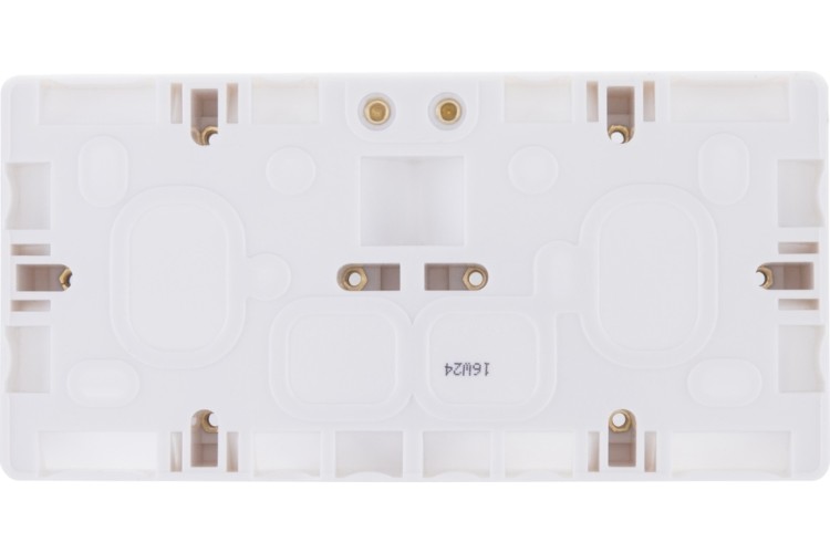 White Nexus DUAL Surfaceace Pattress Box, 37MM