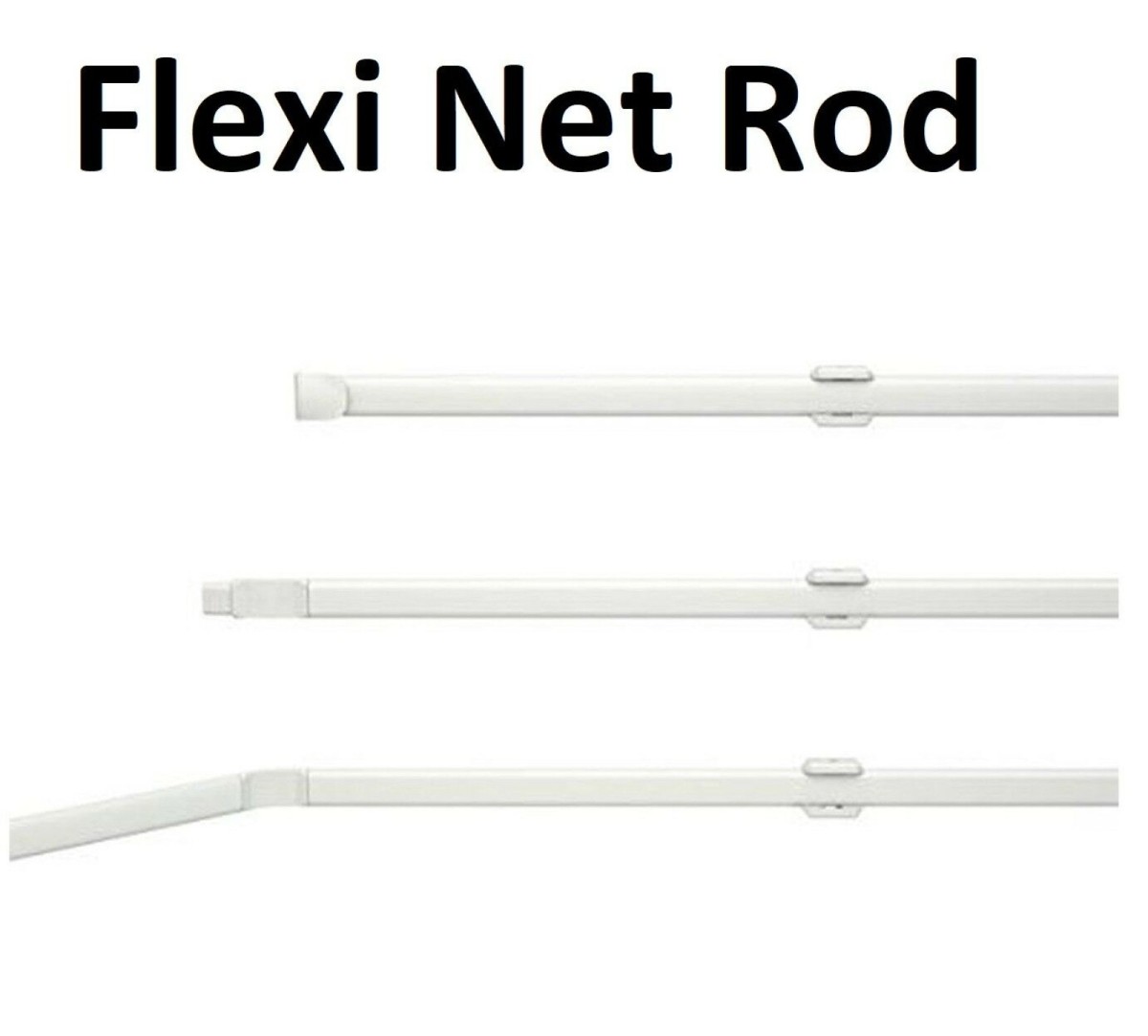 White 475 Cm Speedy Flexi Net Curtain Rod 