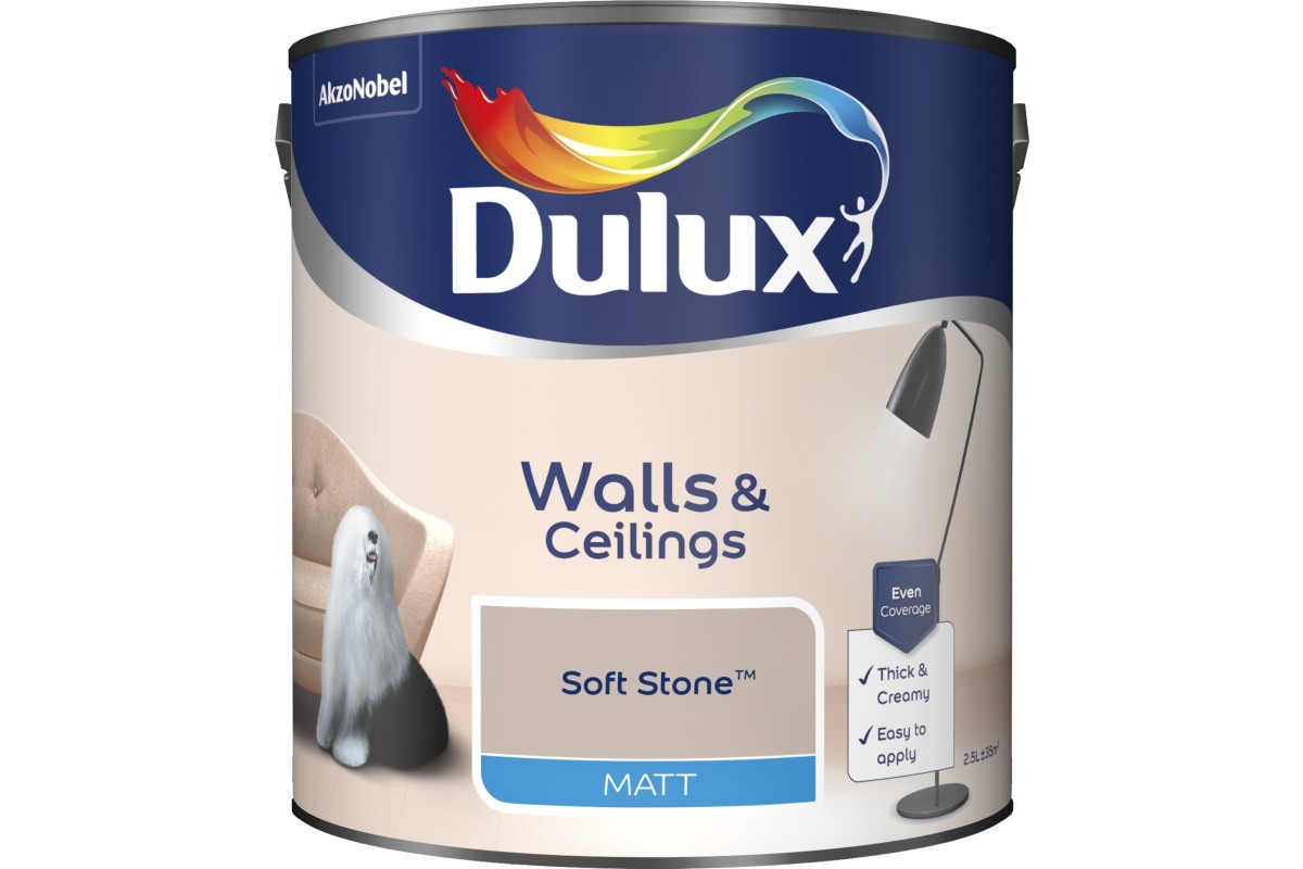 Dulux Matt Soft Stone 2.5L - Eakers DIY