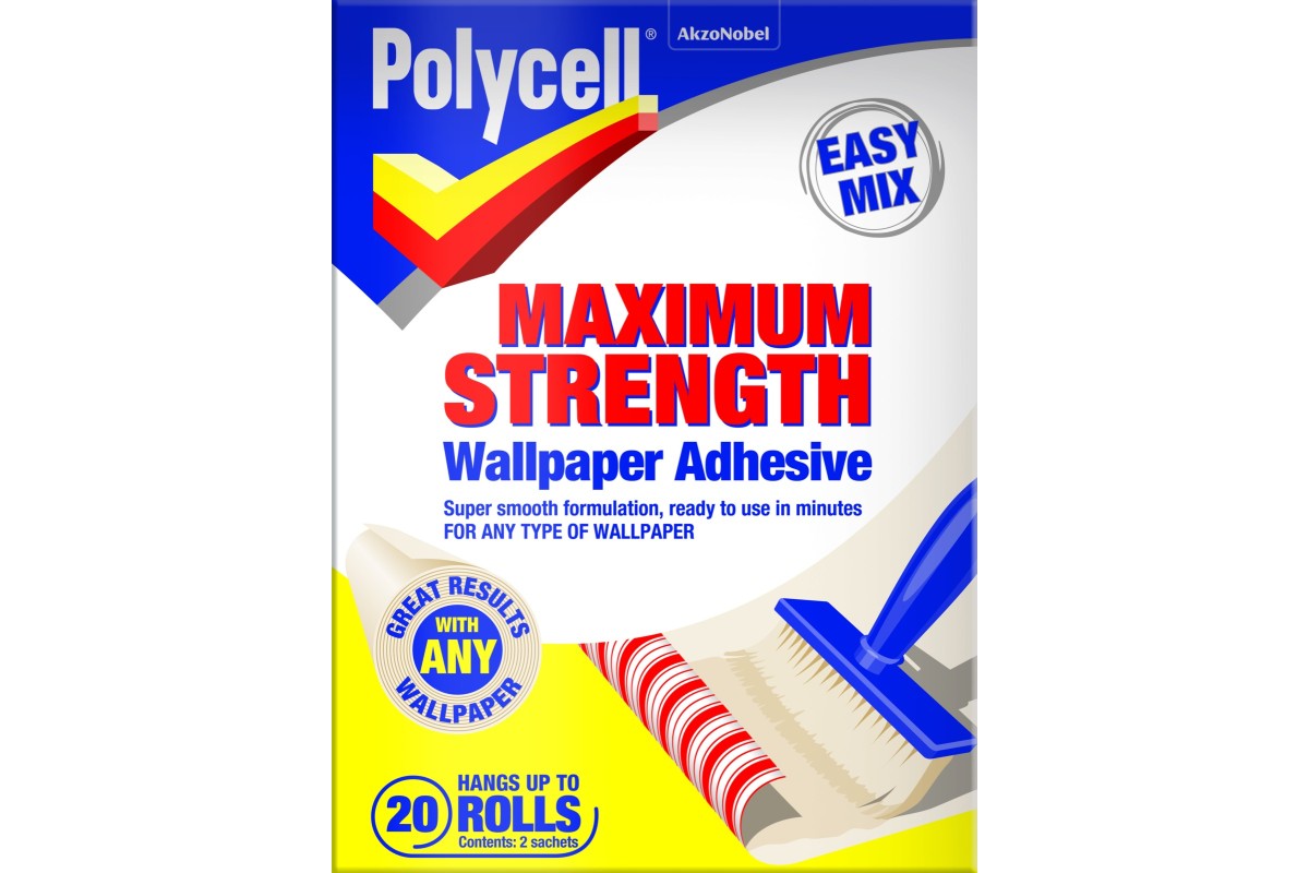 Polycell Max Strength Wallpaper Paste Adhesive 20 Roll - Eakers DIY