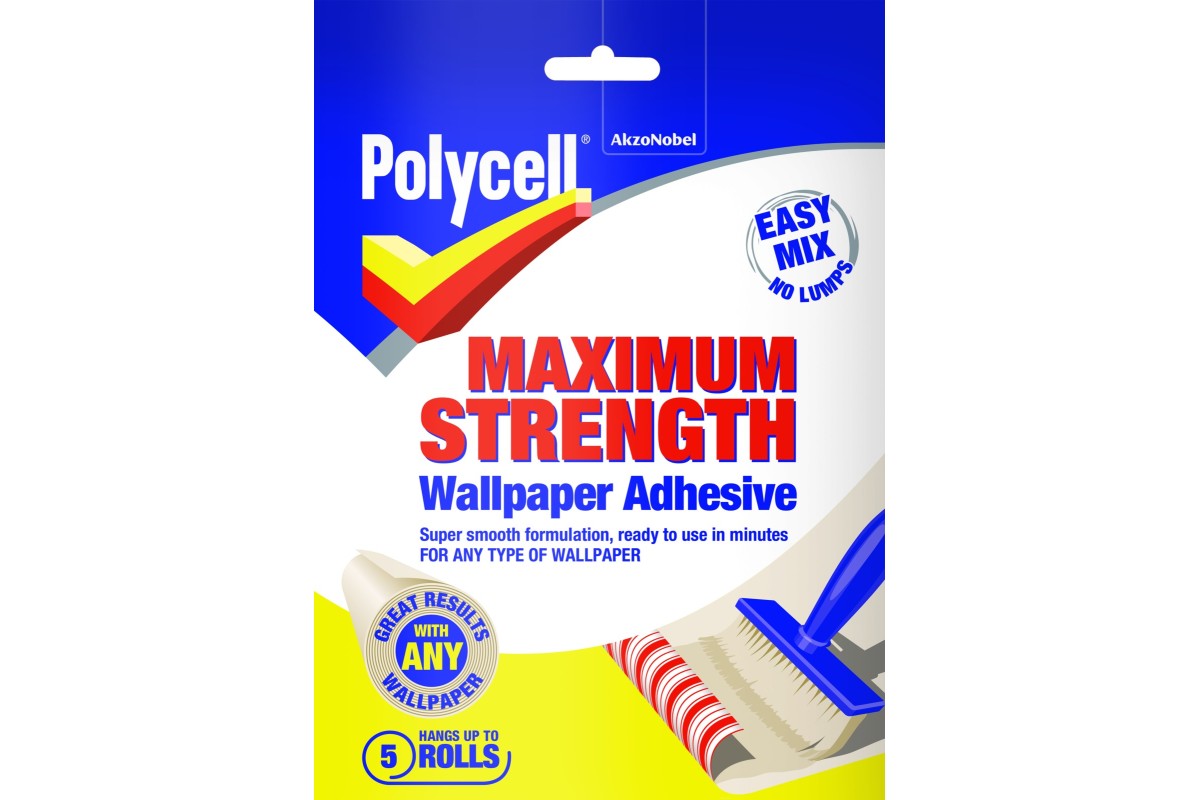 Polycell Max Strength Wallpaper Paste Adhesive 5 Roll - Eakers DIY