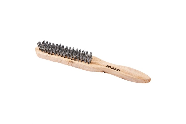 4 Row Wire Brush - Wooden Handle