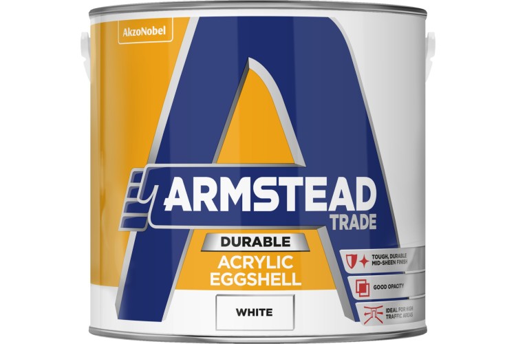 Armstead Trade Durable Acrylic Eggshell White 2.5L