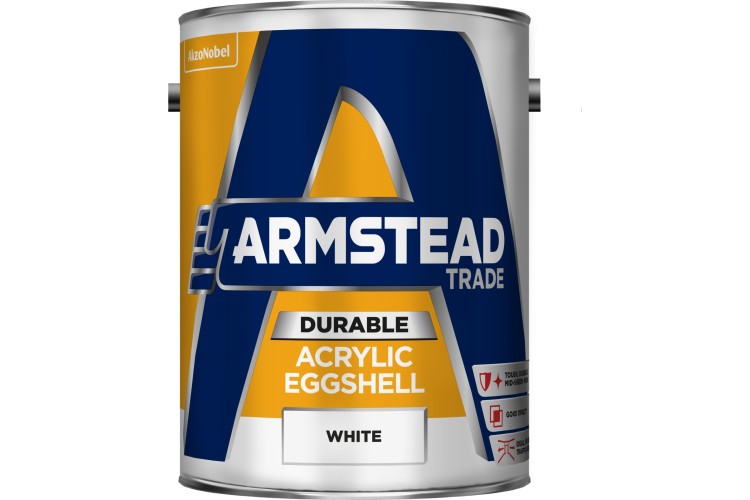 Armstead Trade Durable Acrylic Eggshell White 5L