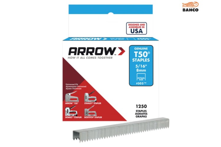 Arrow T50 Staples 8Mm (516In) Box 1250