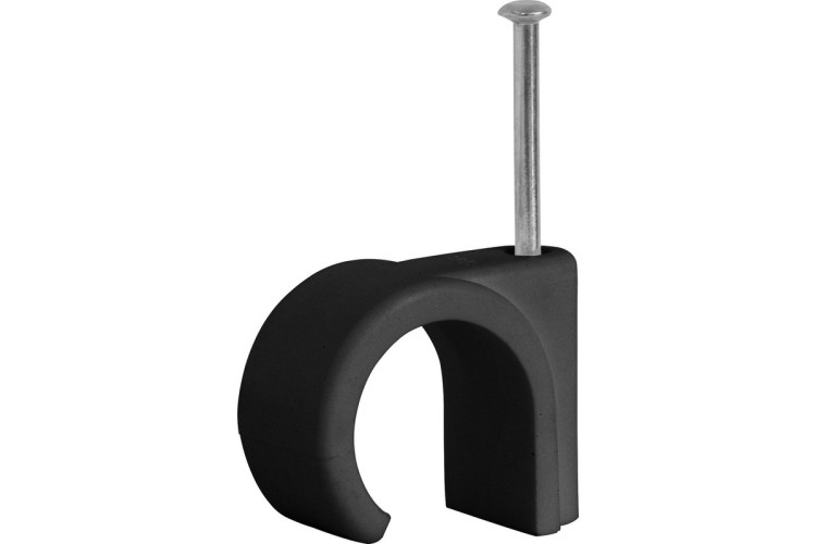 Black ROUND 7MM CABLE CLIP