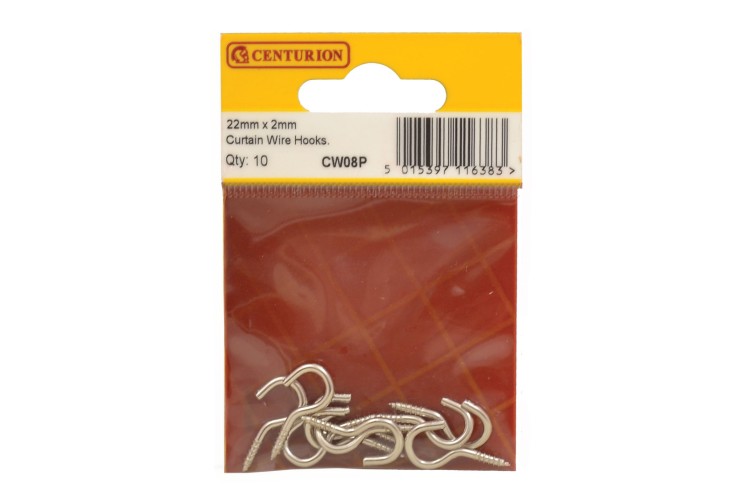 Cen 22Mm X 2Mm Curtain Wire Hooks (Pack Of 10) CW08P