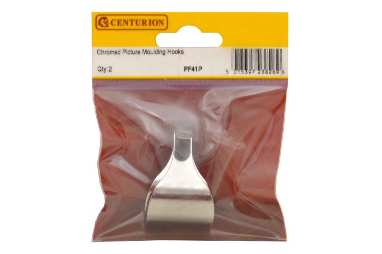 Cen Chrome Polished Picture Moulding Hooks (Pack Of 2) PF41P