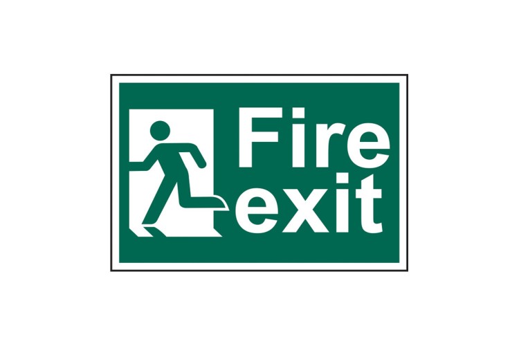 Cen Fire Exit Man Running Left - Pvc (300 X 200Mm) 1508