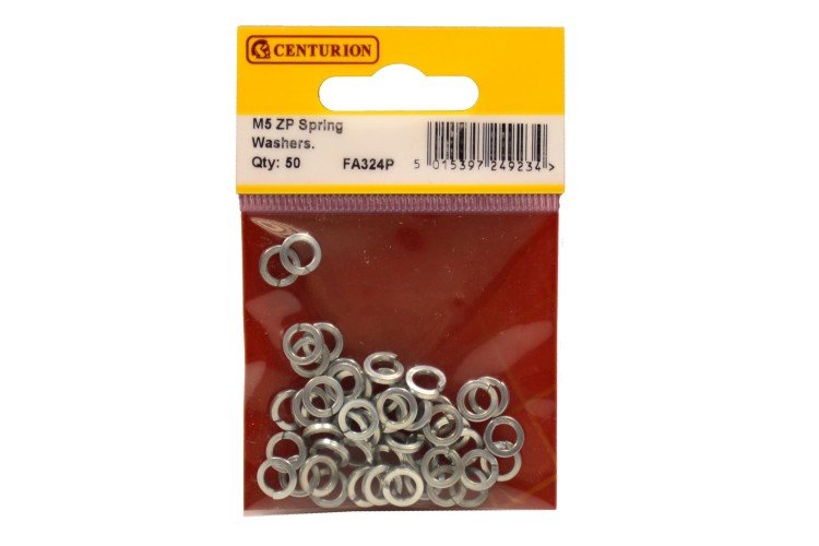 Cen M5 Zinc Plated Spring Washer (Pack Of 50) FA324P