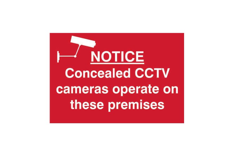 Cen Notice Concealed Cctv Cameras Operate On These Premises - Pvc (300 X 200Mm) 1607