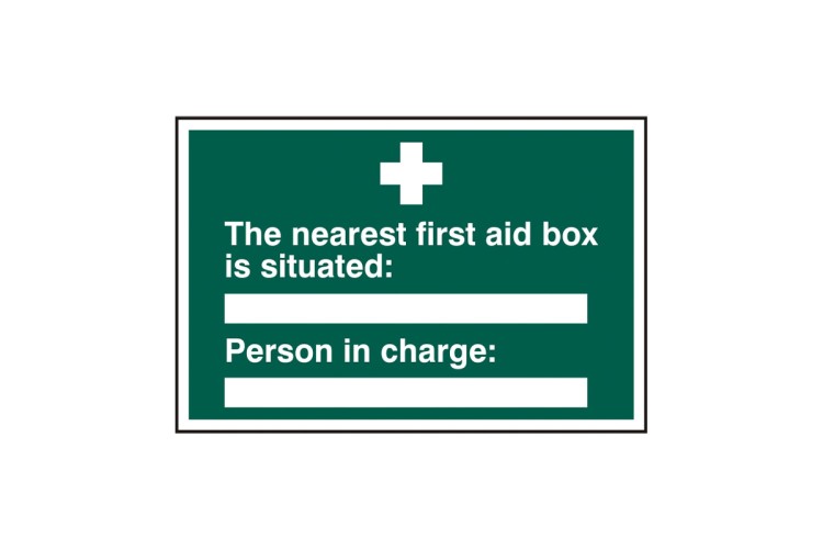 Cen The Nearest First Aid Box Is Situated: Person In Charge: - Pvc (300 X 200Mm) 1552