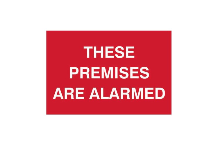 Cen These Premises Are Alarmed - Pvc (300 X 200Mm) 1654