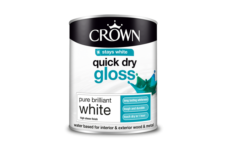Crown Retail Quick Drying Gloss Pure Brilliant White 2.5L