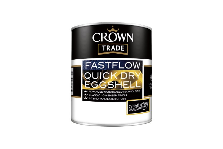 Crown Trade Fastflow Quick Dry Eggshell White 1L