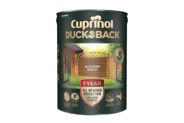 Cuprinol 5 Year Ducksback  Autumn Gold 5L