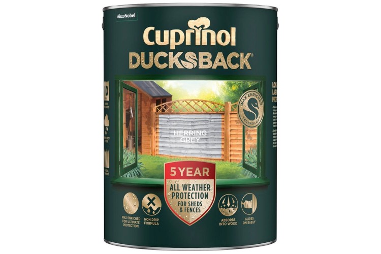 Cuprinol 5 Year Ducksback  Herring Grey 5L