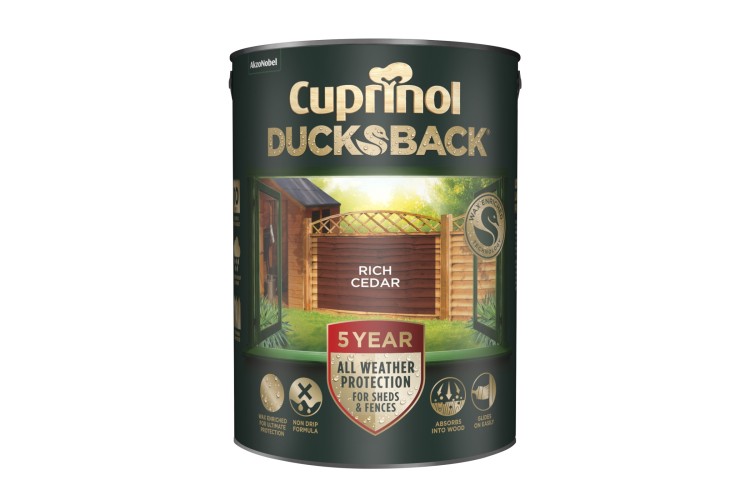 Cuprinol 5 Year Ducksback  Rich Cedar 5L