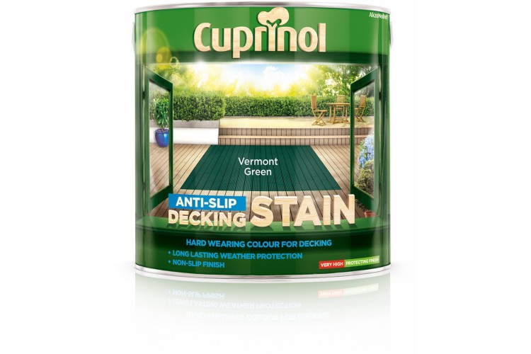Cuprinol Anti-Slip Decking Stain  Vermont Green 2.5L