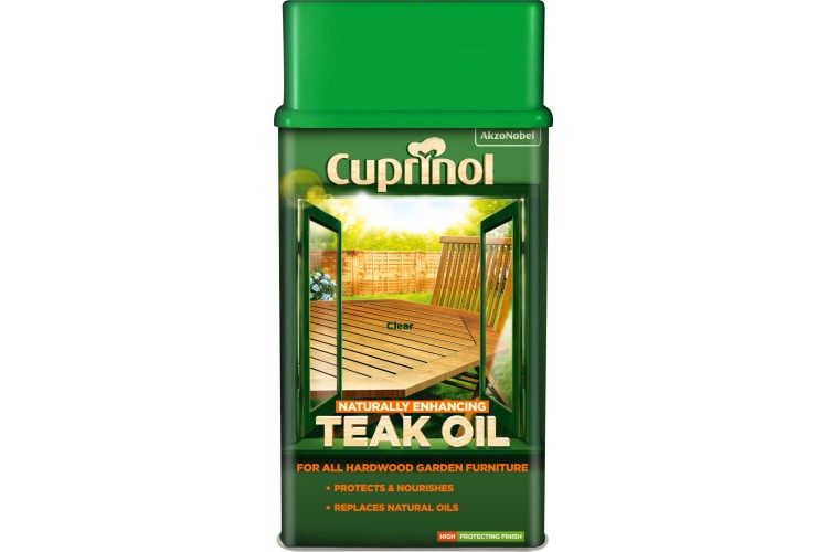 Cuprinol Natural Enhancing Teak Oil Clear 1L