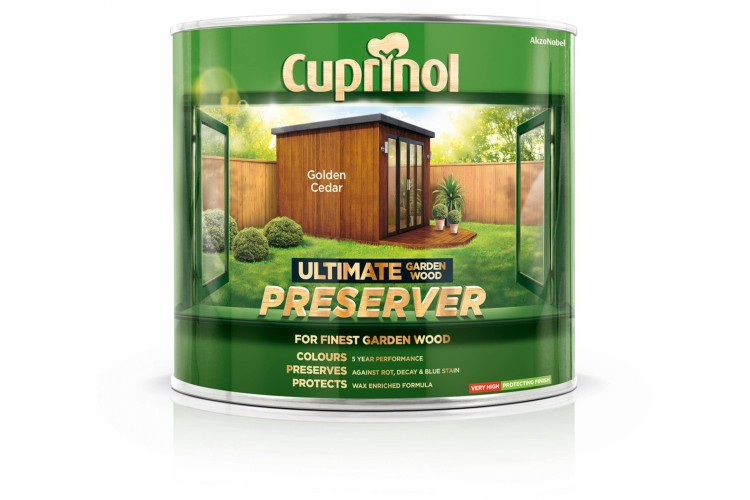 Cuprinol Ultimate Garden Wood Preserver Golden Cedar 1L