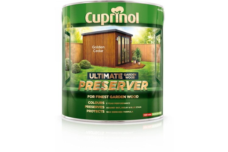 Cuprinol Ultimate Garden Wood Preserver Golden Cedar 4L