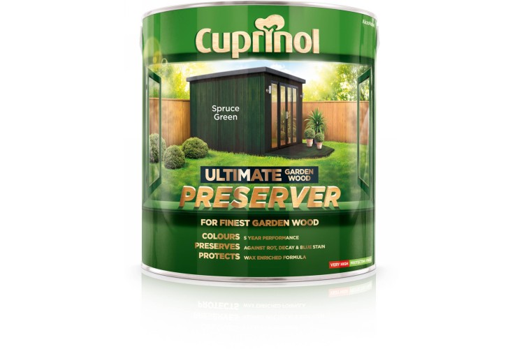 Cuprinol Ultimate Garden Wood Preserver Spruce Green 4L