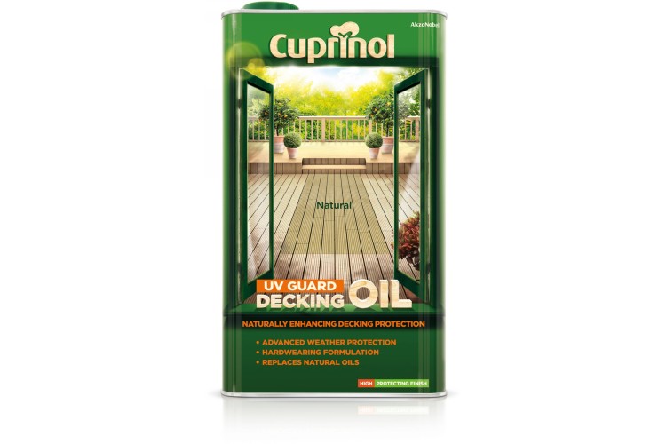 Cuprinol Uv Guard Decking Oil  Natural 5L