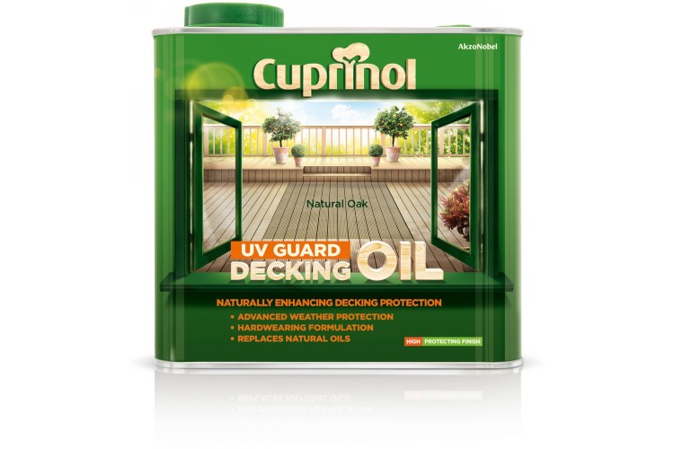 Cuprinol Uv Guard Decking Oil  Natural Oak 2.5L