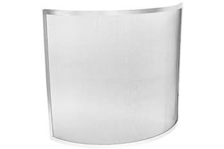 Curved Fire Guard - Silver 610 X 660