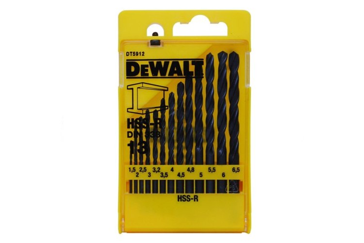 Dewalt  Dt5912 Hss-R - Din 338 Jobber Drill Bit Set (13 Pieces)