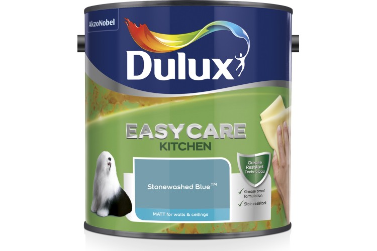 Dulux Easycare Kitchen Matt Stonewashed Blue 2.5L