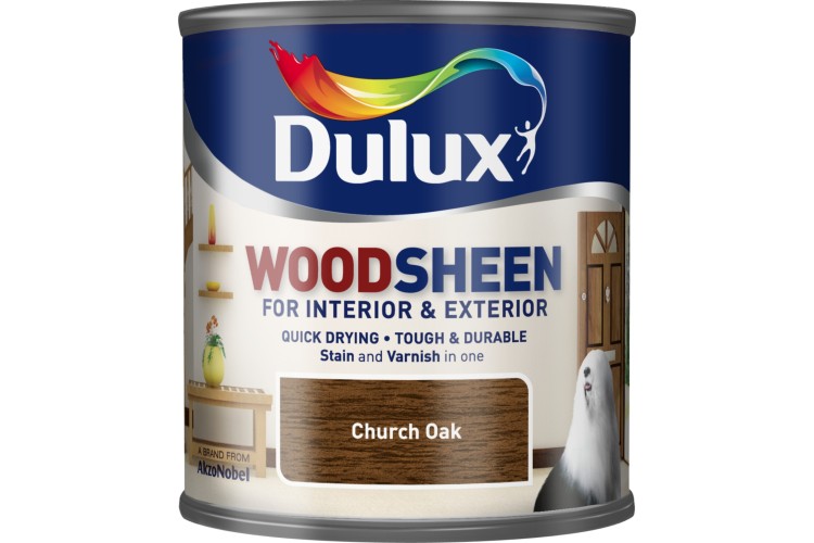 Dulux Interior & Exterior Water Based Woodsheen Church Oak 250ml