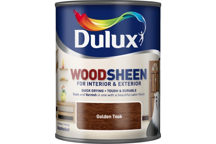 Dulux Interior & Exterior Water Based Woodsheen Golden Teak 750ml