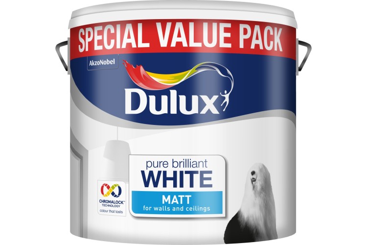 Dulux Matt PBW Pure Brilliant White Special Value 6L